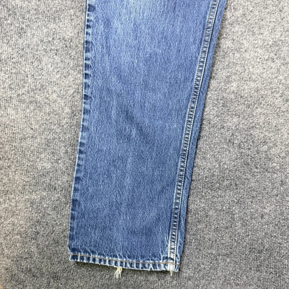 Tommy Hilfiger Jeans Mens 37X31 Blue Denim Classic Straight‎ Leg Mid Rise Cotton